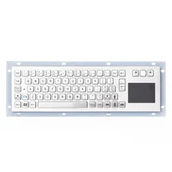Ultra-thin IP65 Waterproof Rugged Industrial Metal Keyboards With Touchpad USB Interface