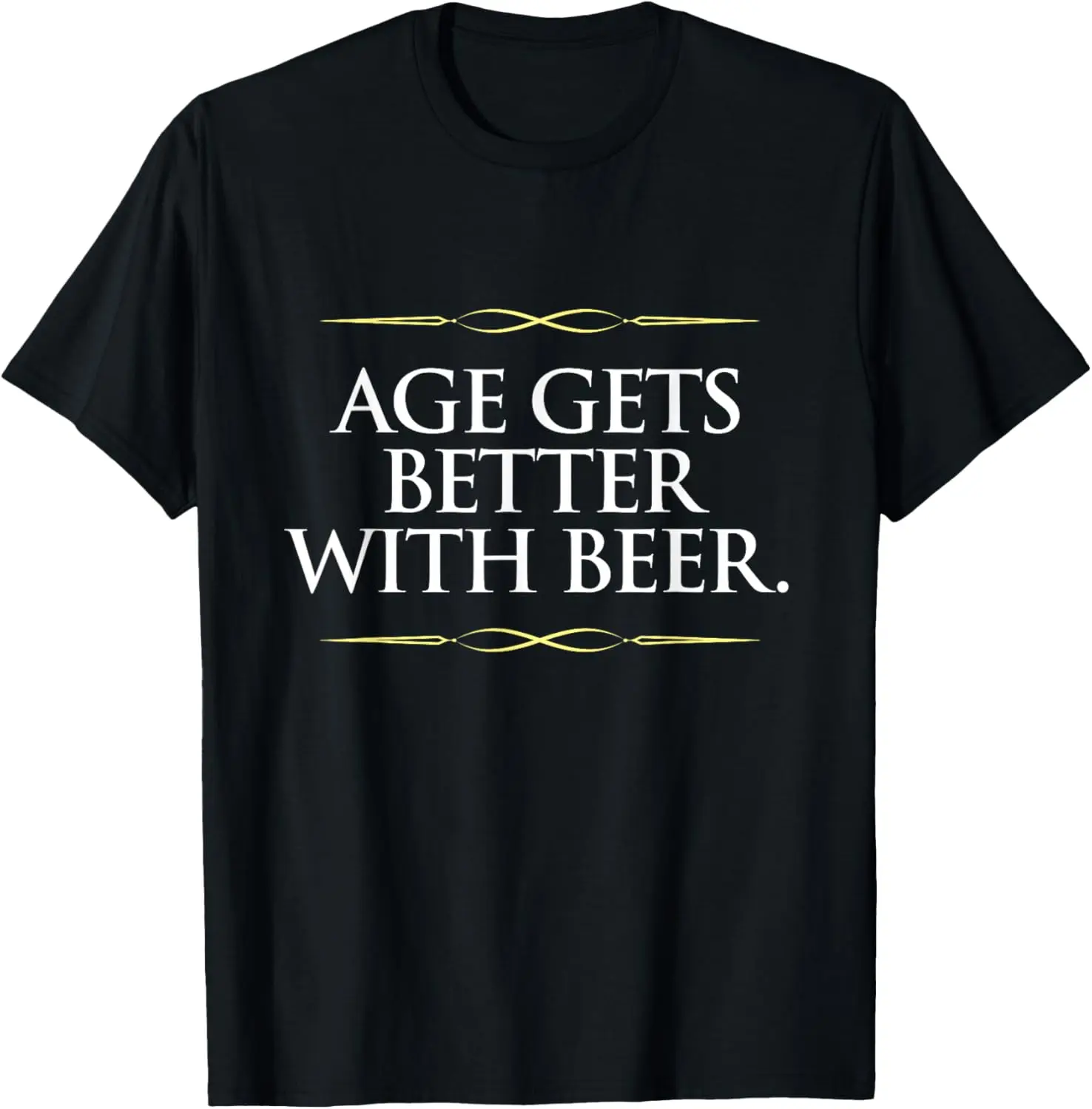 Funny Old Age, Aging Beer Joke Birthday Senior Gag Graphic T-Shirt