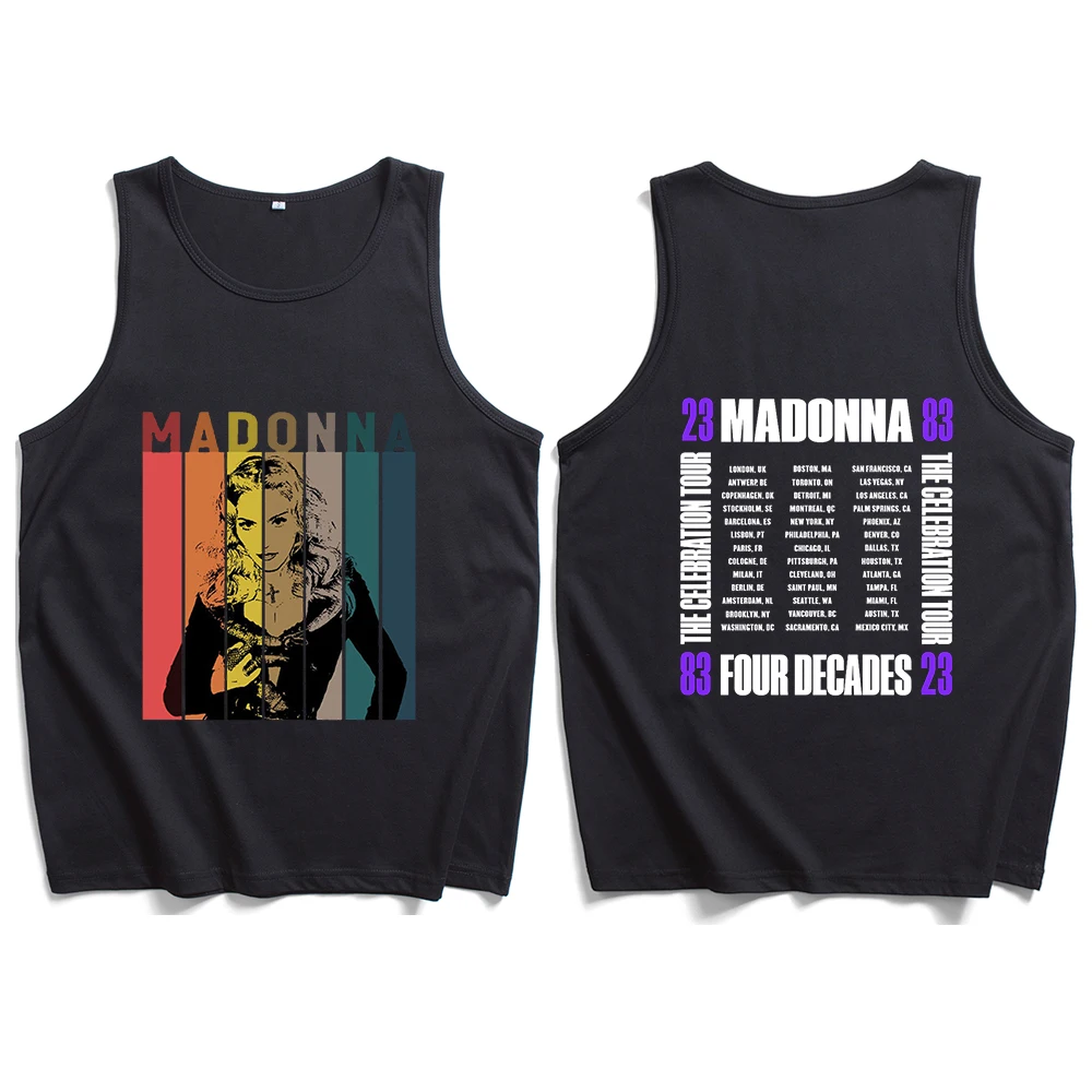 

Madonna The Celebration Tour 2024 Tank Tops Vest Man Woman Summer Casual Sleeveless T-shirt Fans Gift Tops