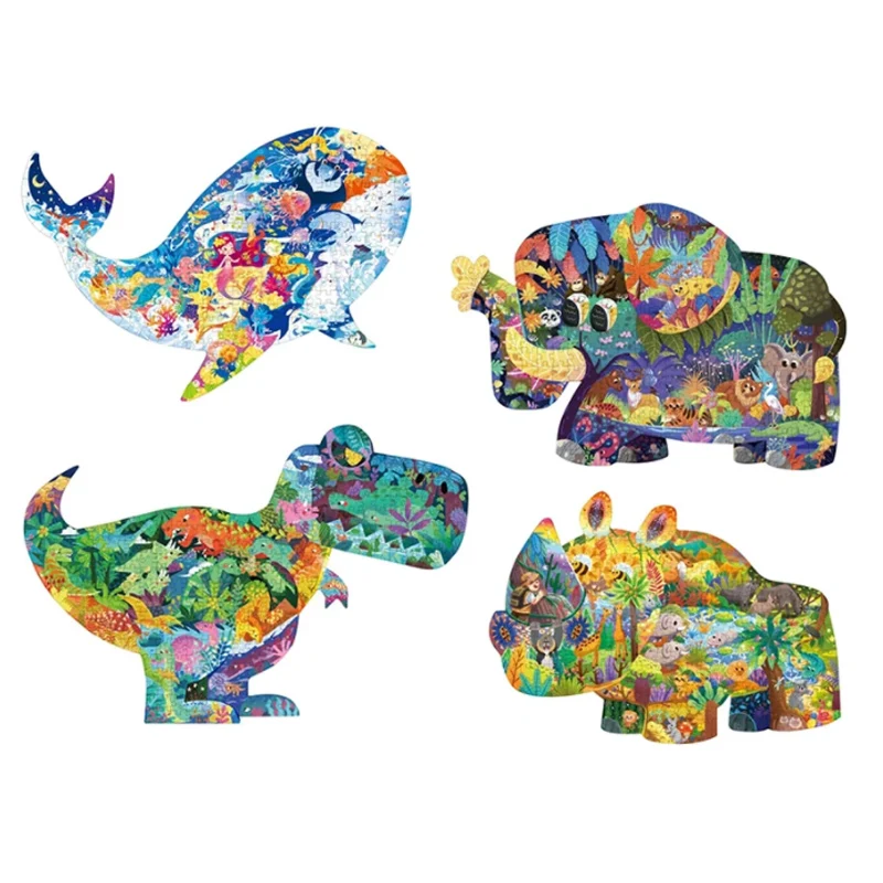 ของเล่นเด็ก 3d ปริศนาจิ๊กซอว์สัตว์ปริศนาสําหรับ 6 + ปีไดโนเสาร์โจรสลัดปริศนาเกมกระดาน Montessori ของเล่นเพื่อการศึกษาเด็ก