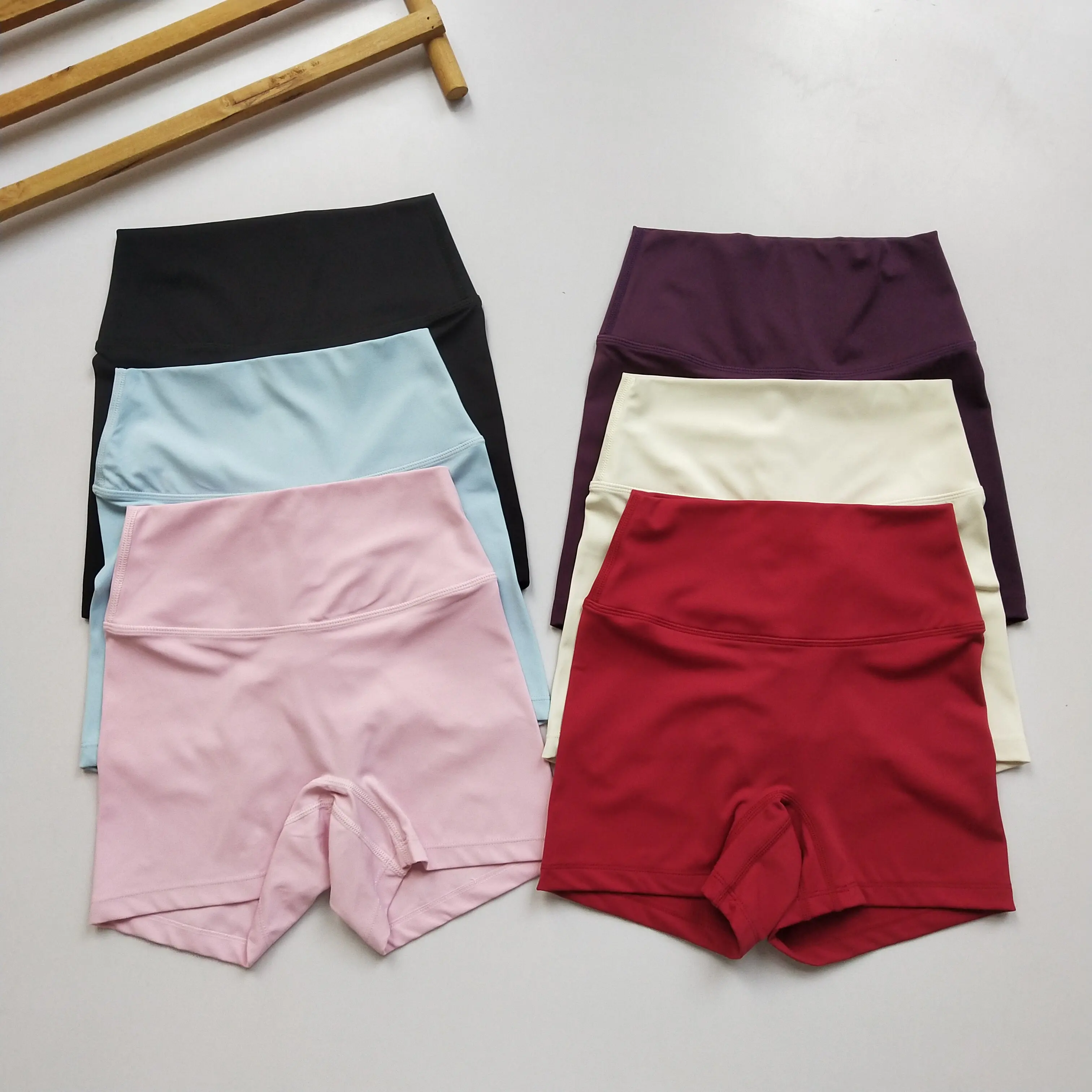 

Women's High-Waist Yoga Shorts Nude Quick-Drying Fitness Sports Running Pants for Summer Outdoor Wear Comfortable Sensation