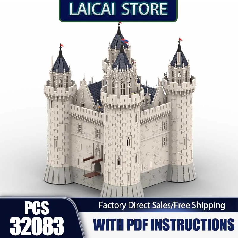 

Модель средневекового замка из строительных блоков: технологичный модульный конструктор, подарок на Рождество, набор для самостоятельной сборки