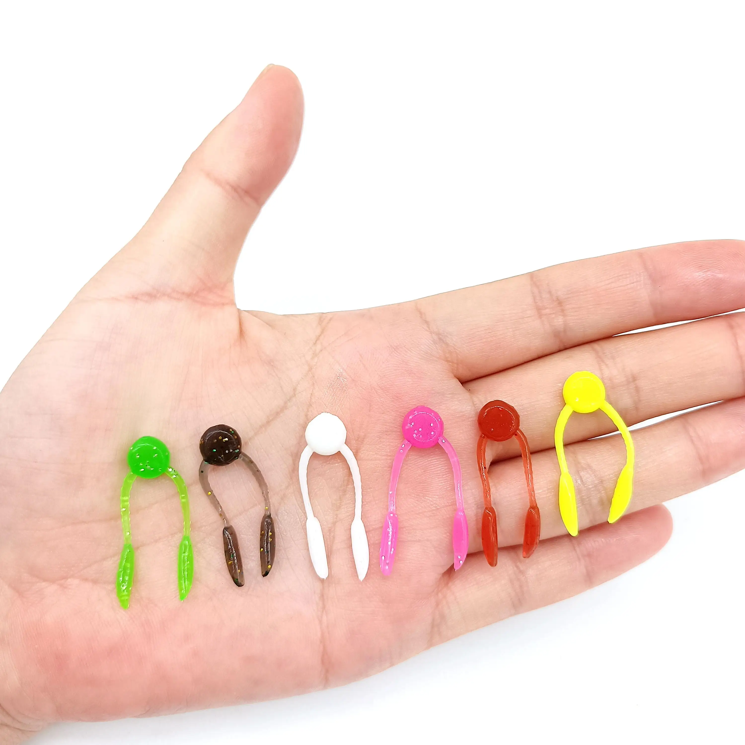 DUODUOYU 10PCS TPE Mini Soft Fishing Lure 0.28g/35mm Floating Artificial Bait Carp Bass Silicone Swimbait Fishing Tackle