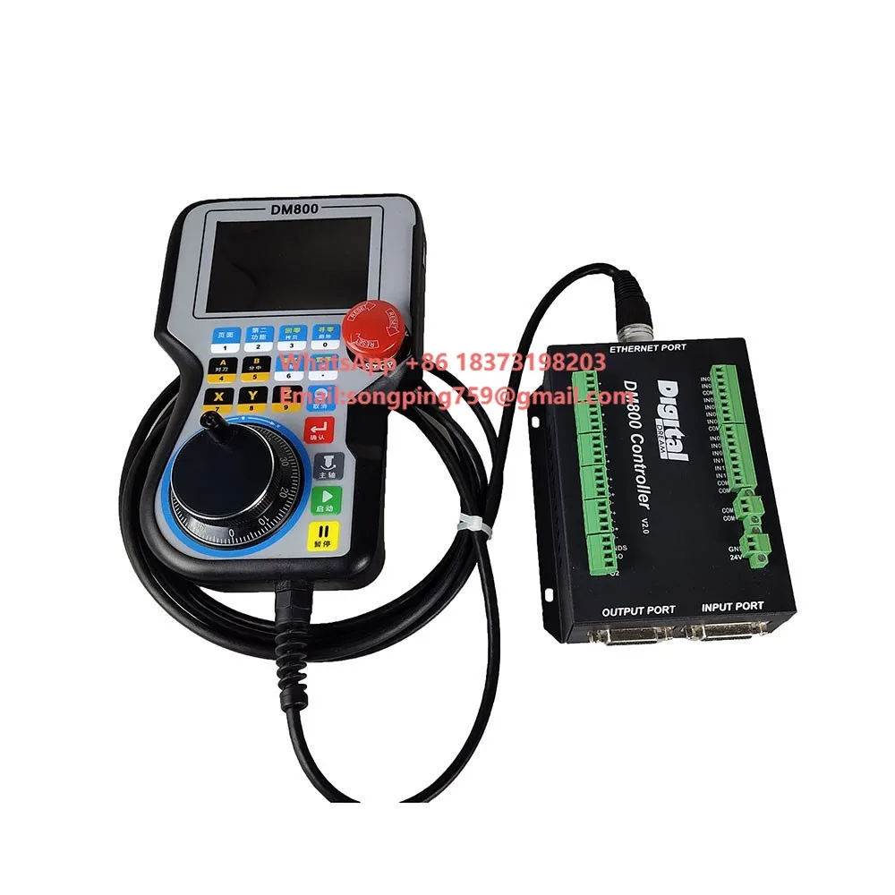 

DM800 4-Axis Handheld CNC Controller Built-in MPG 3.8-inch Display Motion Controller with Emergency Stop Button