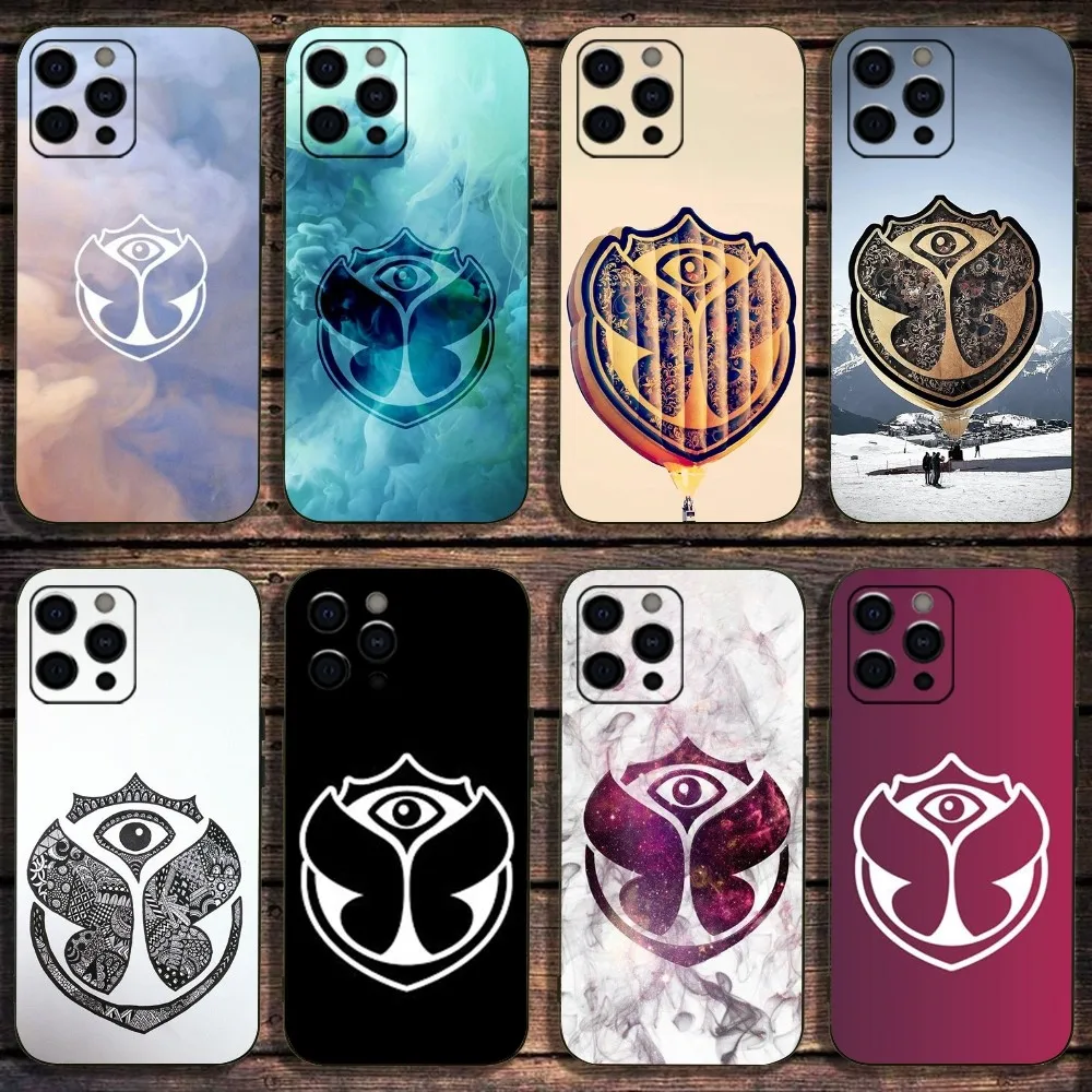 Music Festival Tomorrowlands Phone Case For Apple iPhone 15,14,13,12,11,Pro,X,XS,Max,XR,Plus,Mini Soft Black Cover