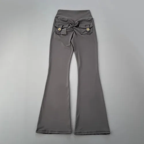 Imagen 2 del producto Nuevos pantalones de yoga con microcuerno de bolsillo para levantamiento de cadera, pantalones de baile fitness, pantalones de yoga de entrenamiento de ejercicio de secado rápido