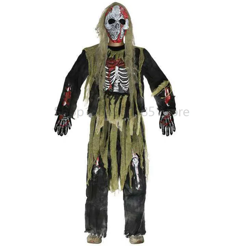 

Halloween Costume Zombie Costume for Children Scary Skeleton Living Dead Zombie Costume Monsters Spooktacular Outfit