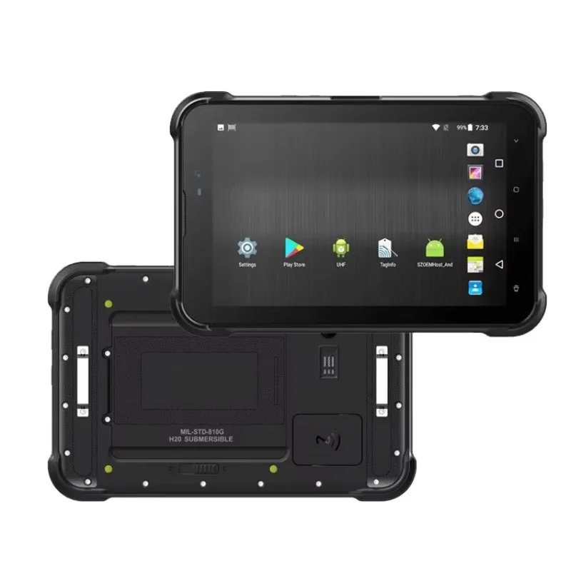 Tablet PC Android JieBao OEM P9008 con 4GB de Memoria, Lector RFID Portátil de Largo Alcance, Doble SIM, Lector de Códigos de Barras Industrial MTK GSM
