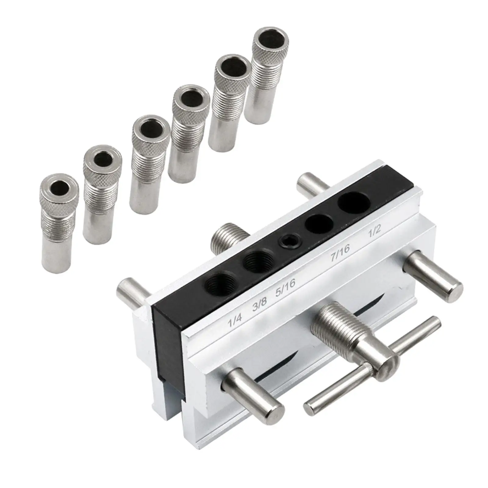 

Self Centering Dowel Jig Aluminum Alloy Doweling Jig Puncher Joints Tool for Cabinets Furniture DIY Project Hobbyist Woodworking