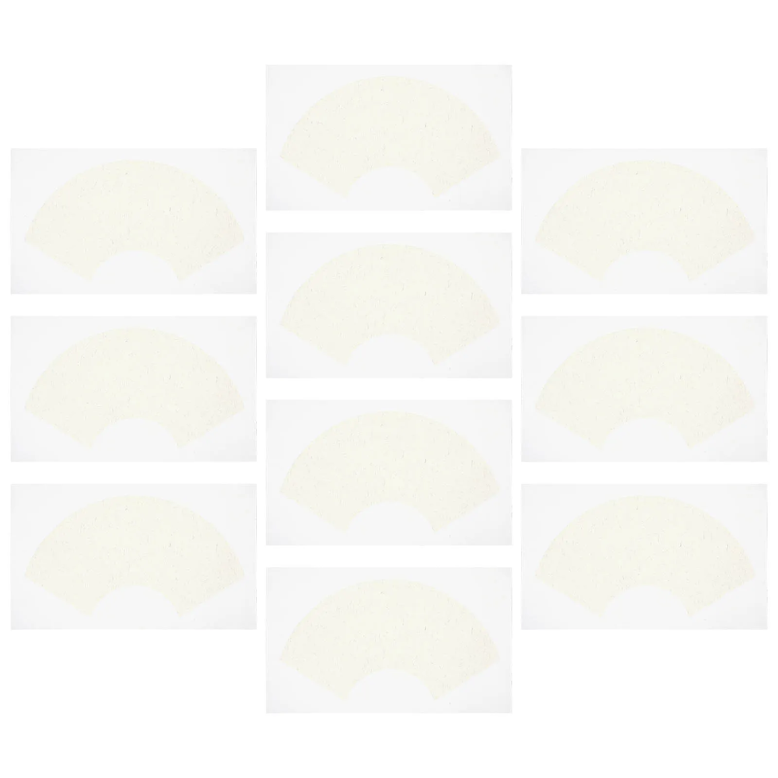 10Pcs 30x50cm Fan Shaped Chinese Calligraphy Paper Xuan Rice Paper Sheets for Painting Drawing Writing Art Creation