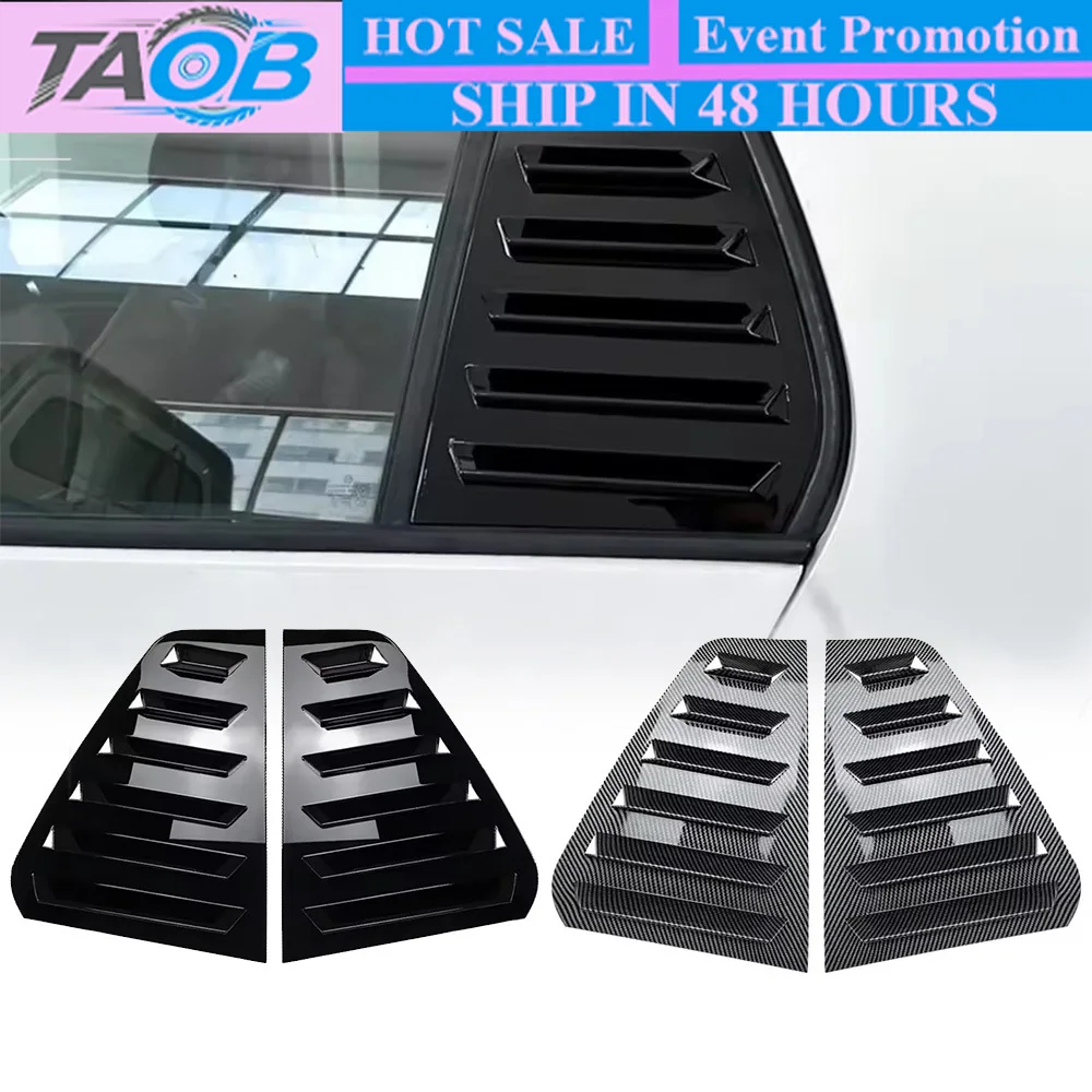 Car Rear Window Louvers For Volkswagen VW Golf6 MK6 2008-2012 Shutter Cover Side Vent Blinds Trim Car Stickers Car Accessories