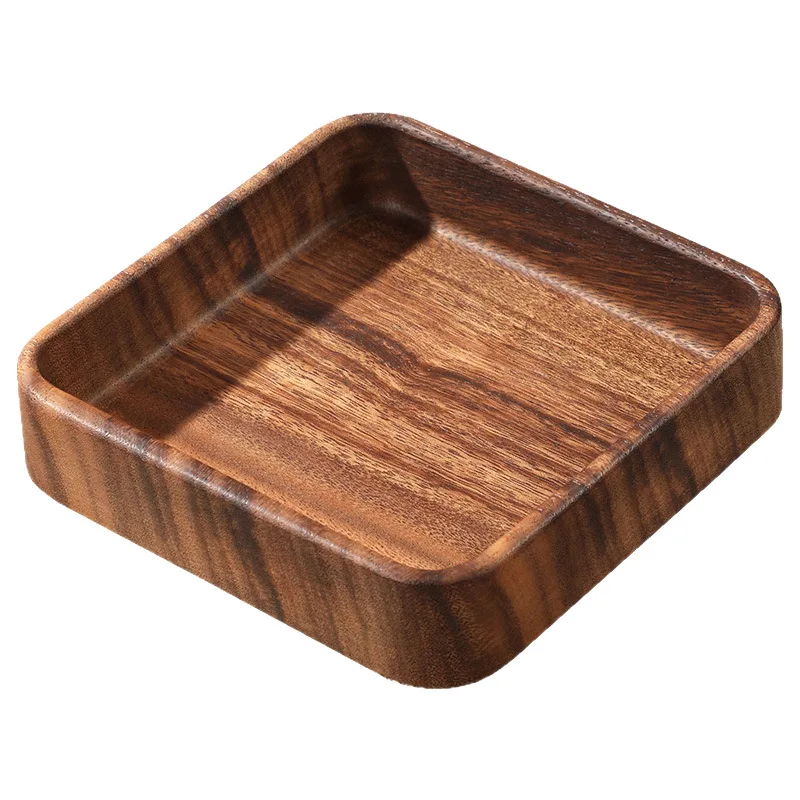 

Wooden Square Tray, Dining Tray, Tea Tray, Household Home Furnishing Can Be Stacked for Storage