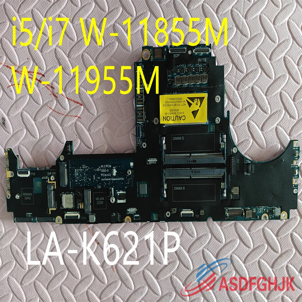 LA-K621P Notebook Mainboard For Dell Precision 7560 Laptop Motherboard DDR4 With i7-11850H CPU 100% Tested OK