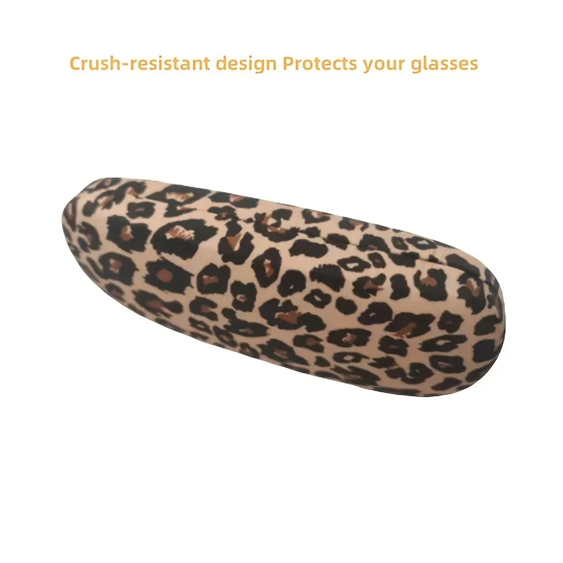 1pc luxury leopard print metal glasses case: durable stainless steel，Advanced velvet anti pressure light luxury image 4