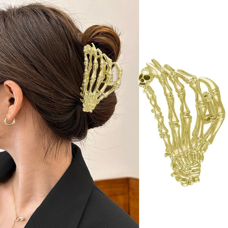 Halloween Schwarze Spinne Haar Klaue Clips Gothic Metall Haar Clips Starken Halt Shark Klemmen Punk Charme Haar Zubehör Für Frauen