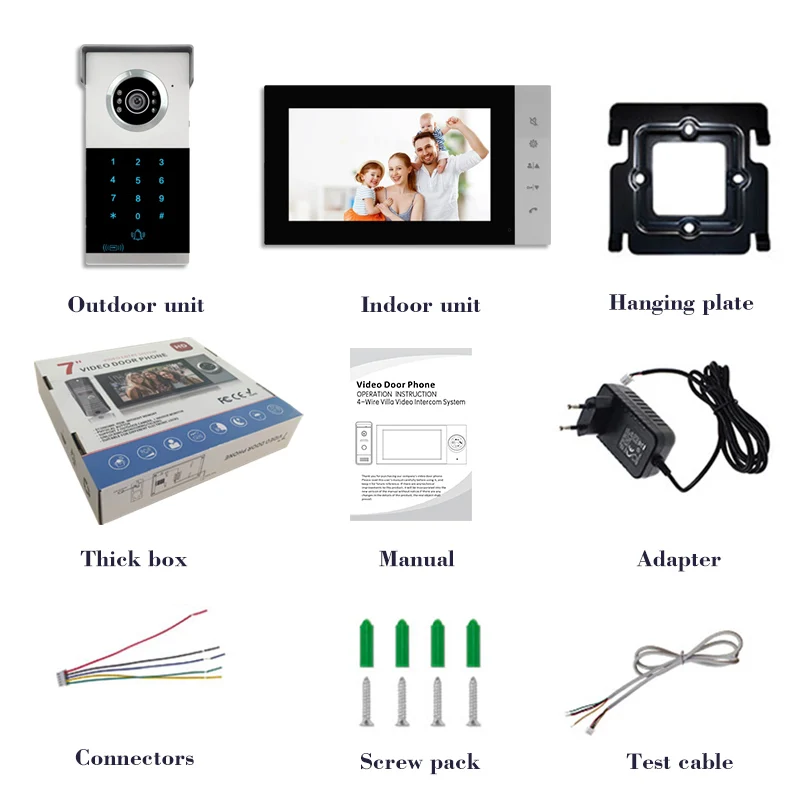 Visual Doorbell Home Wired Monitoring Intercom Villa High-definition Intelligent Night Vision Electronic Access Control System