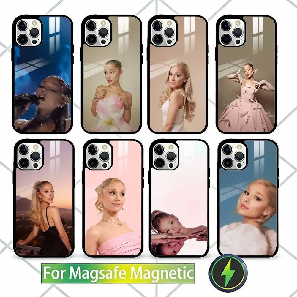 

A-Ariana G-Grande Singer Phone Case For iPhone17,16,15,14,13 Plus,Pro Max Magnetic For Magsafe Wireless Charging