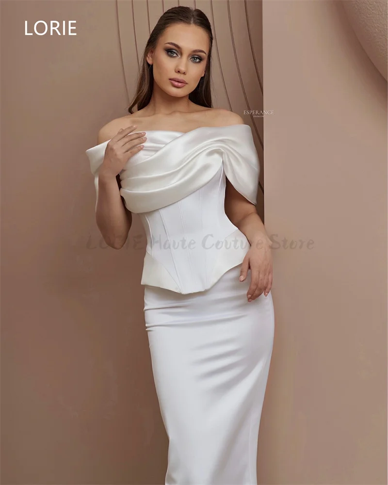 LORIE Sexy Mermaid Off Shoulder Wedding Dresses Sleeveless Bridal Gown Backless Wedding Gowns Customized 2025