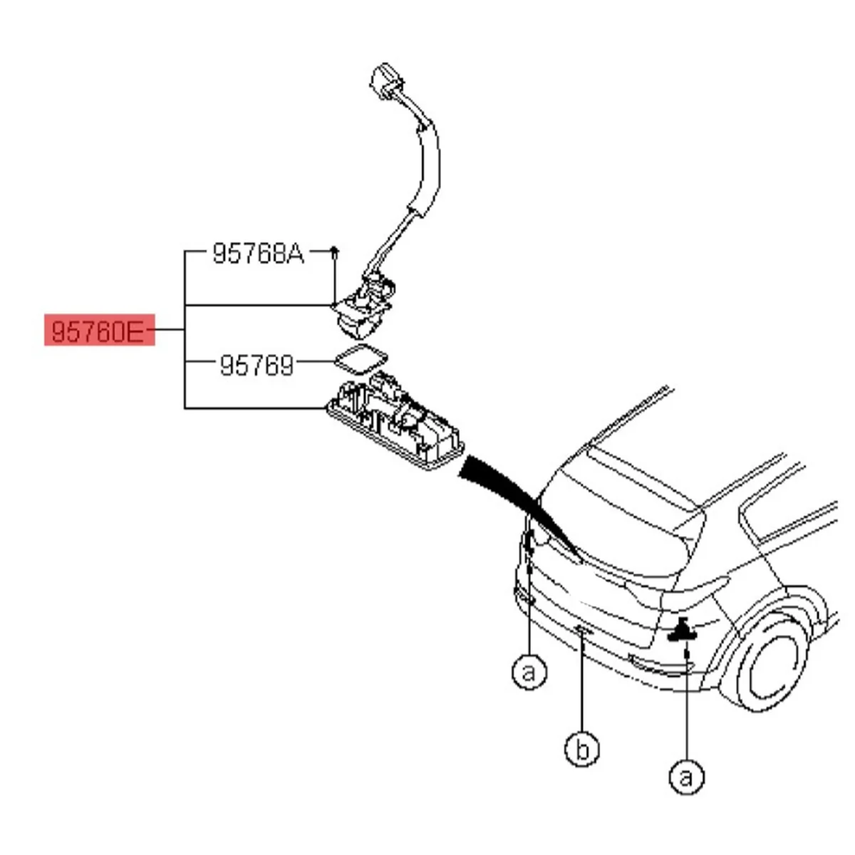 Caméra de recul de hayon de voiture, aide au stationnement, caméra de recul de réserve, KIA Sportage KX5 2016-2019, 95760-D9001, 95760D9000