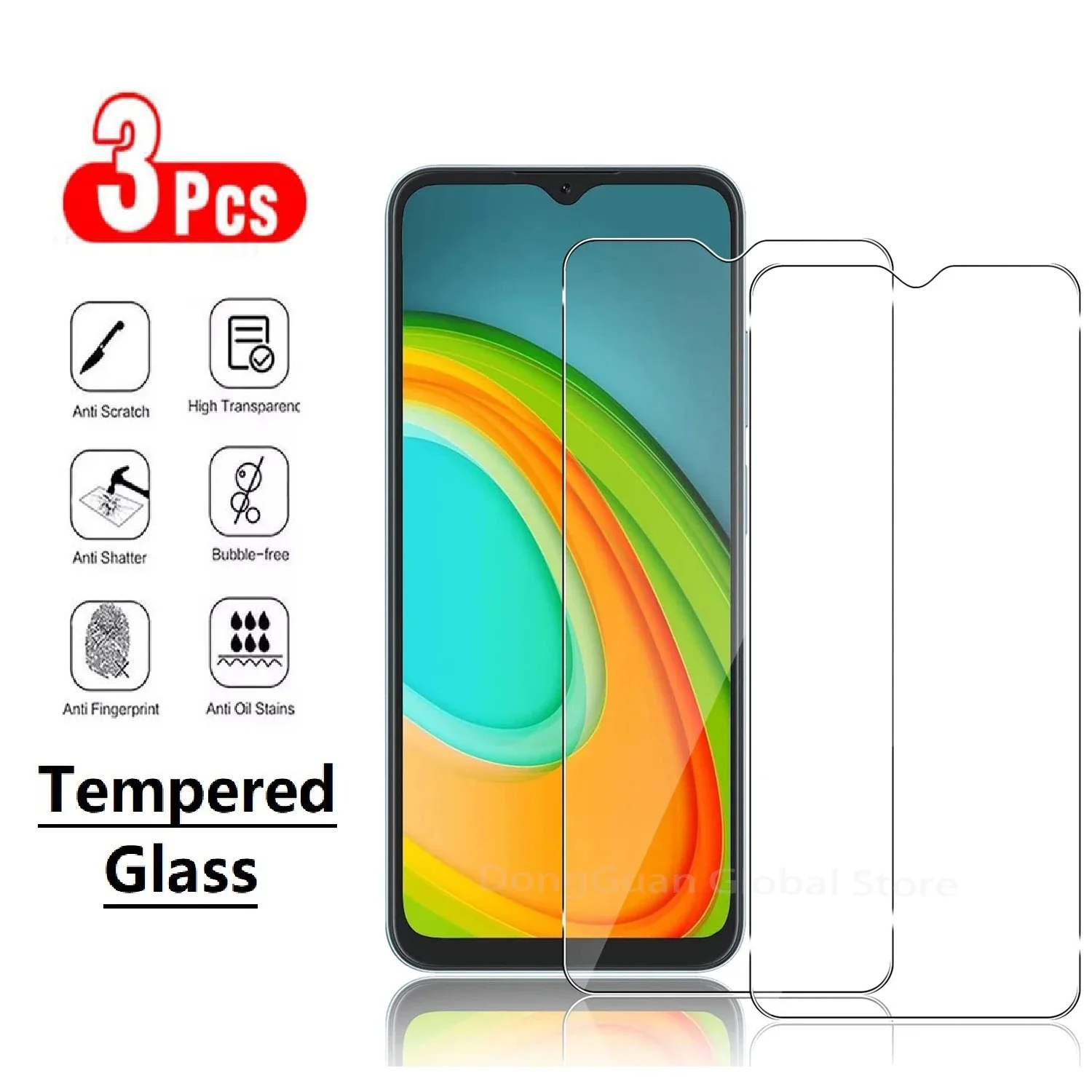 

Защитная пленка для Xiaomi Redmi 7 8 9 9C 9i 9T A2 A3 7A 8A 9A 10A 10C 12C 13C K40 K50 K60, пленка из закаленного стекла, 3 шт.