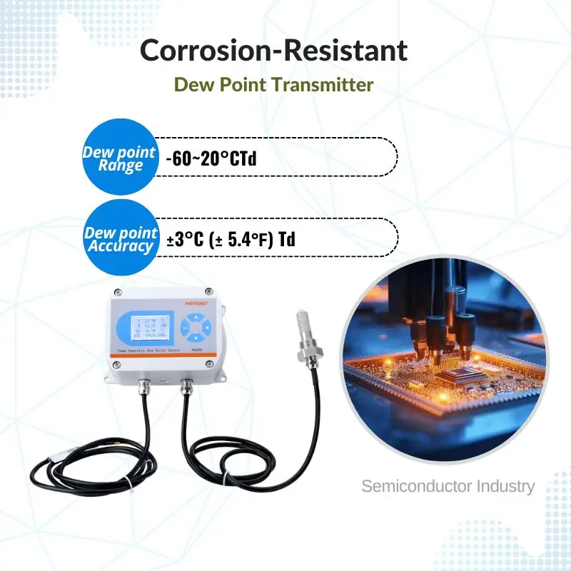 

HG808 G Corrosion Resistant Dew Point Sensor Transmitter With Display -60 To 20℃Td RS485 4-20mA 0-5V 0-10V