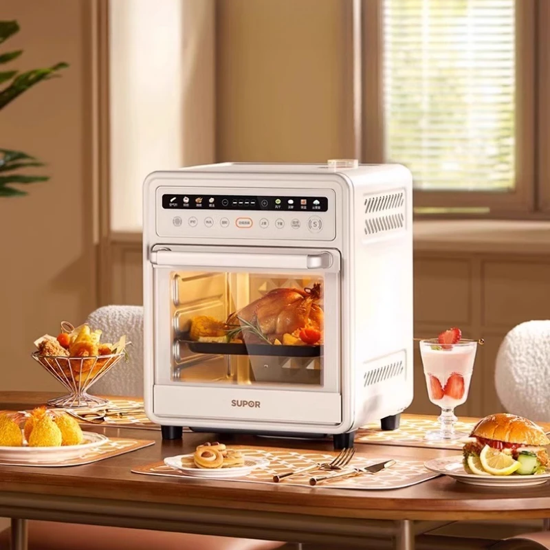 

20L oven household small micro steam electric oven 3 layer baking position multi function visual air fryer all in one machine