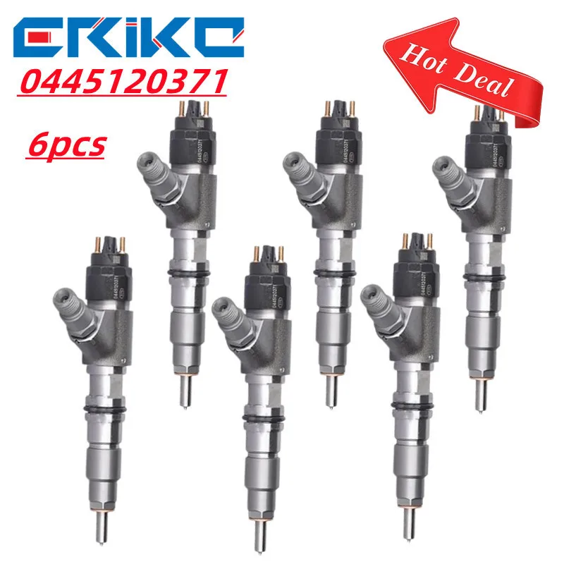 6PCS 0445120371 0 445 120 371 396-9626 3969626 0445120382 Diesel Injector for Caterpillar C7.1 Engine CAT 320D2 Excavator