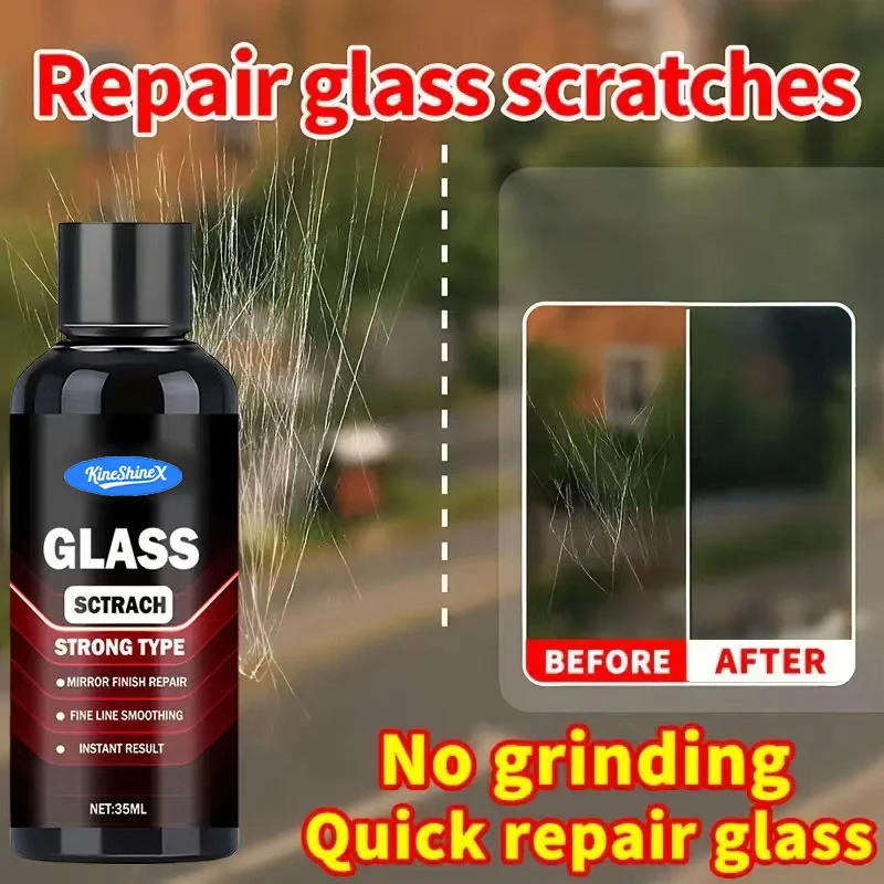 Glass Scratch Repair Polishing Paste Car Window Windshield Scratch Remover Kit Auto Glass Repair Cream Remove Water Spots Scuffs