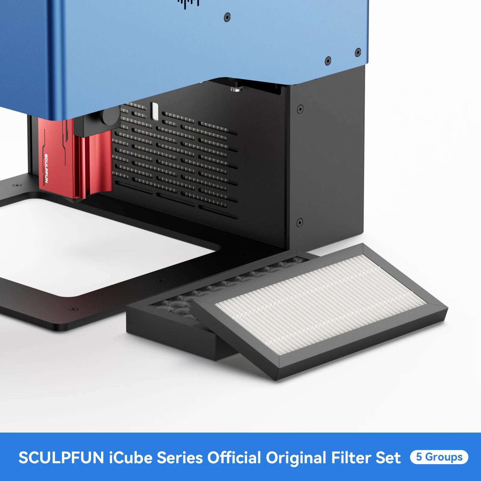 SCULPFUN iCube Series Filter Cotton Efficient Filtration with Activated Carbon and Easy Installation  for  iCube 10W/5W