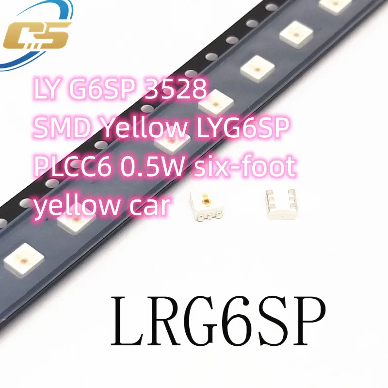 

10-1000CS/лот LY G6SP 3528 SMD желтая LYG6SP PLCC6 0,5 W Мощность 3528 шестифутовая желтая машина