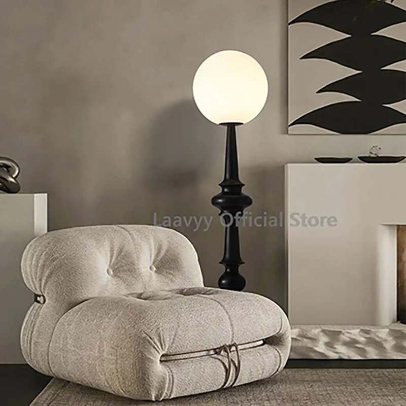 

Column LED Floor Lamp Living Room Indoor Retro Creative Stand Lights Bedroom Bedside Floor Wabi Sabi Style Room Decoration Lamp