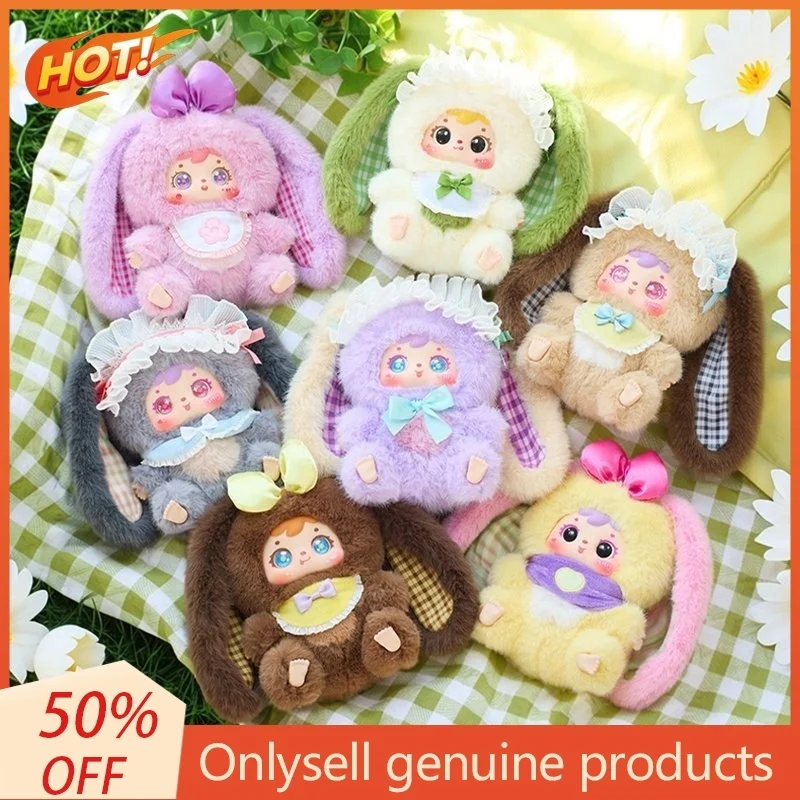 

Три маленьких пушистых кролика, большая семья, слепая коробка второго поколения, модные игрушки, украшения, подвески, милые куклы, подарки для девочек