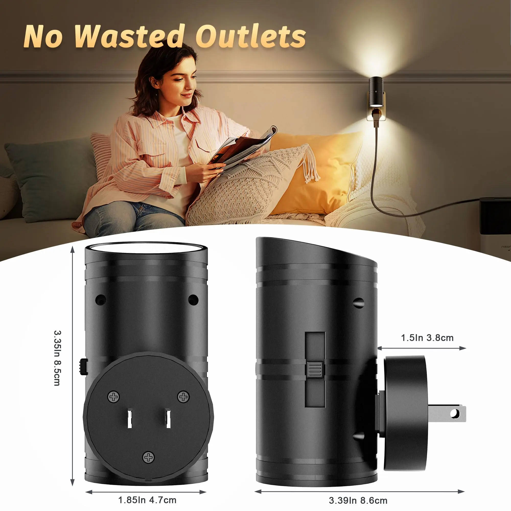 LED Night Light Plug In Smart Sensor Light Dimmable Wall Lamp for Home Aisle WC Hallway Stair Kitchen Bedroom Night Lamp