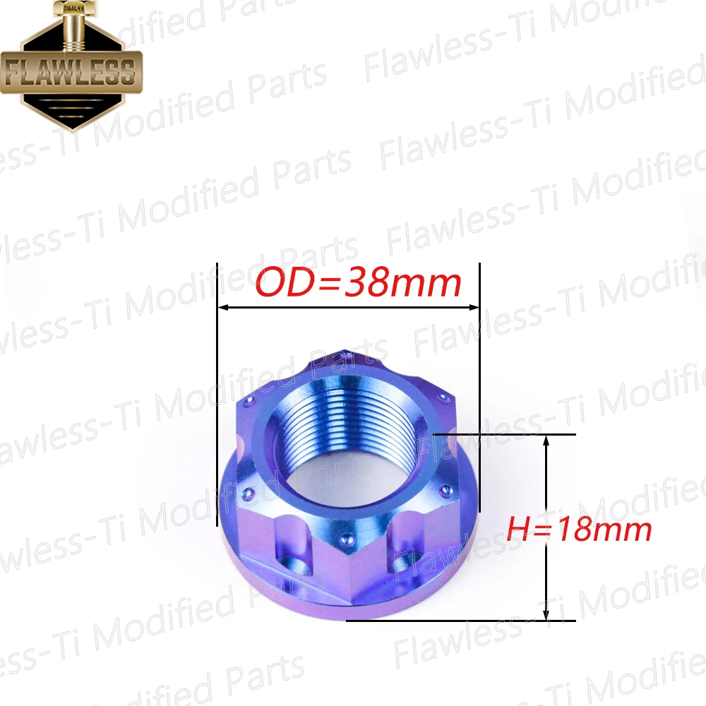 Imagem -03 - Flawsti-eixo Traseiro Porca Swingarm Porca de Titânio para Yamaha Tmax 560 Bmw S1000rr Kawasaki Zx6r Gsx-r1000 M22 M24 M25x1.5 Pitch Gr5