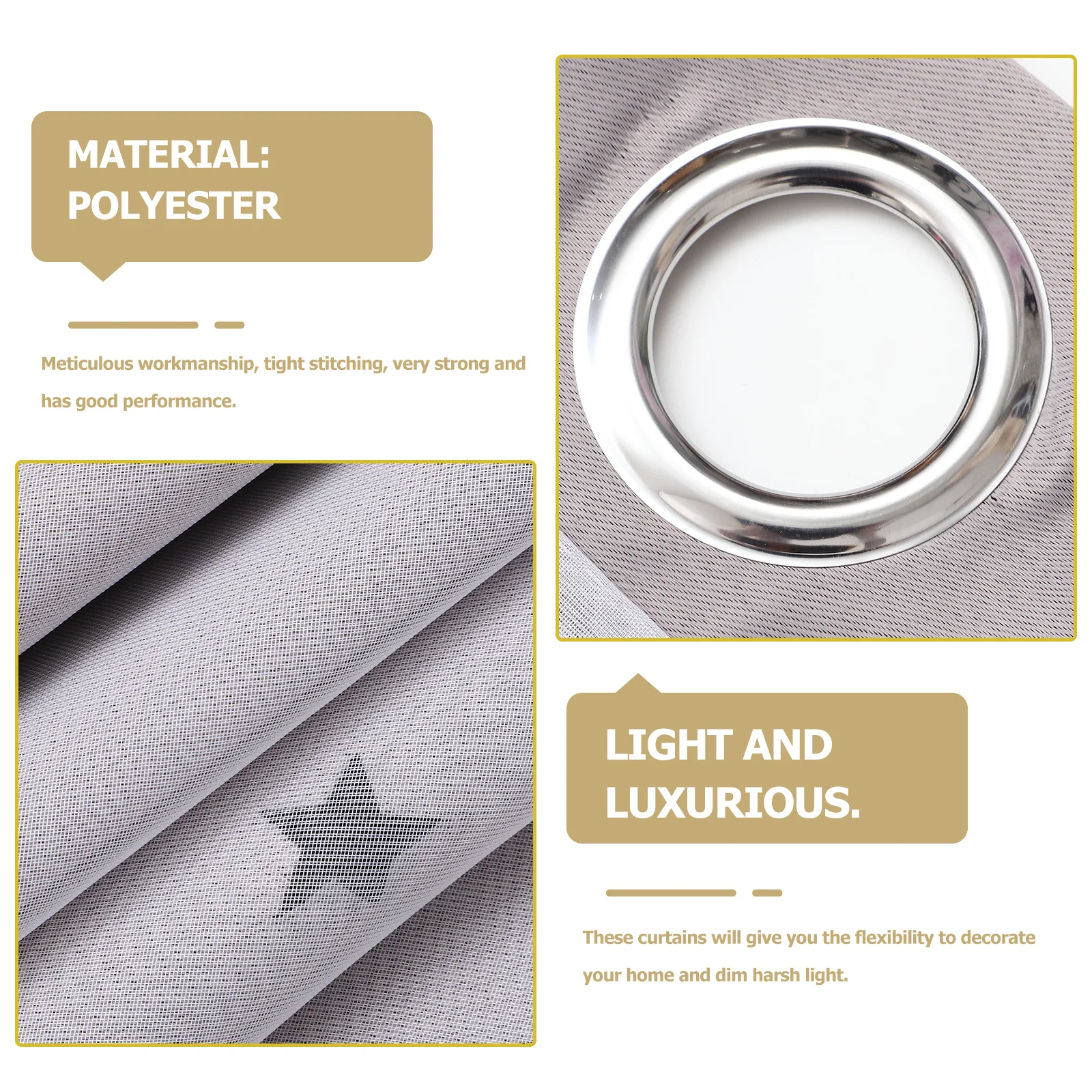 

Blackout Window Curtain Double Layer Stars Design Light Blocking for Bedroom Living Room Home Decor Room Darkening Curtain