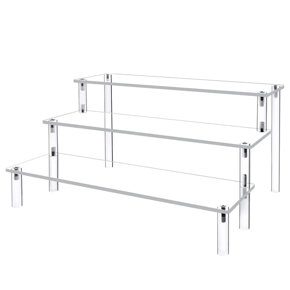 아크릴 피규어 데스크탑 쇼케이스 투명 4단 소매 진열대 30CM 쥬얼리 랙 디스플레이 스탠드 (장식/정리용)