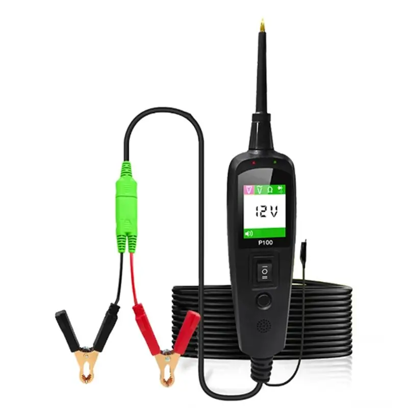 2M Automotive Circuit Tester Power Circuit Probe Kit Black Plastic 12/24V Diagnostic Tool Component