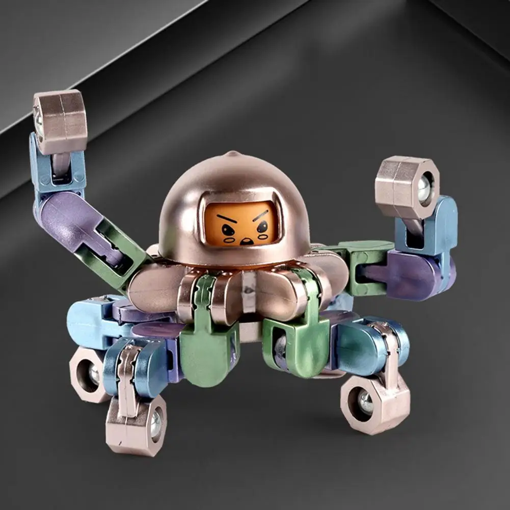 Wandelbarer Fidget Spinner, tragbar, Stressabbau, Verformung, mechanischer Arm, Fingerspitze, Gyro-Kette, Roboter-Spinner, sensorisches Spielzeug