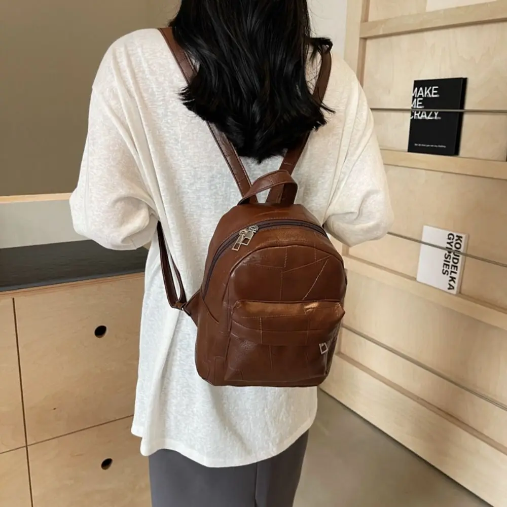 Mini Backpacks Women PU Leather Cute Small Backpack Female White Back Pack Black Backpacks for Teen Girls Fashion Bagpack Woman