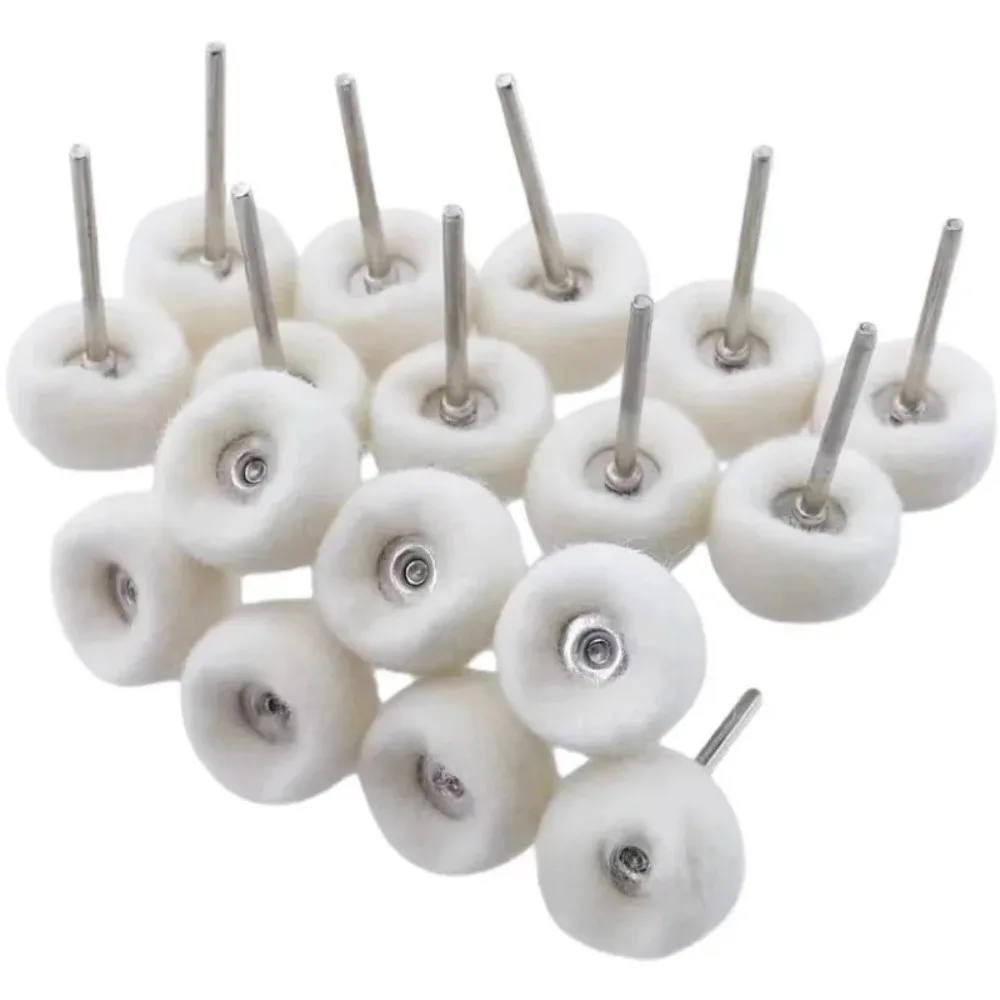 10 قطعة 3 مللي متر عرقوب شنت الصوف الناعم غرامة القطن تلميع عجلة تلميع لمجموعة تلميع أو مثقاب صغير