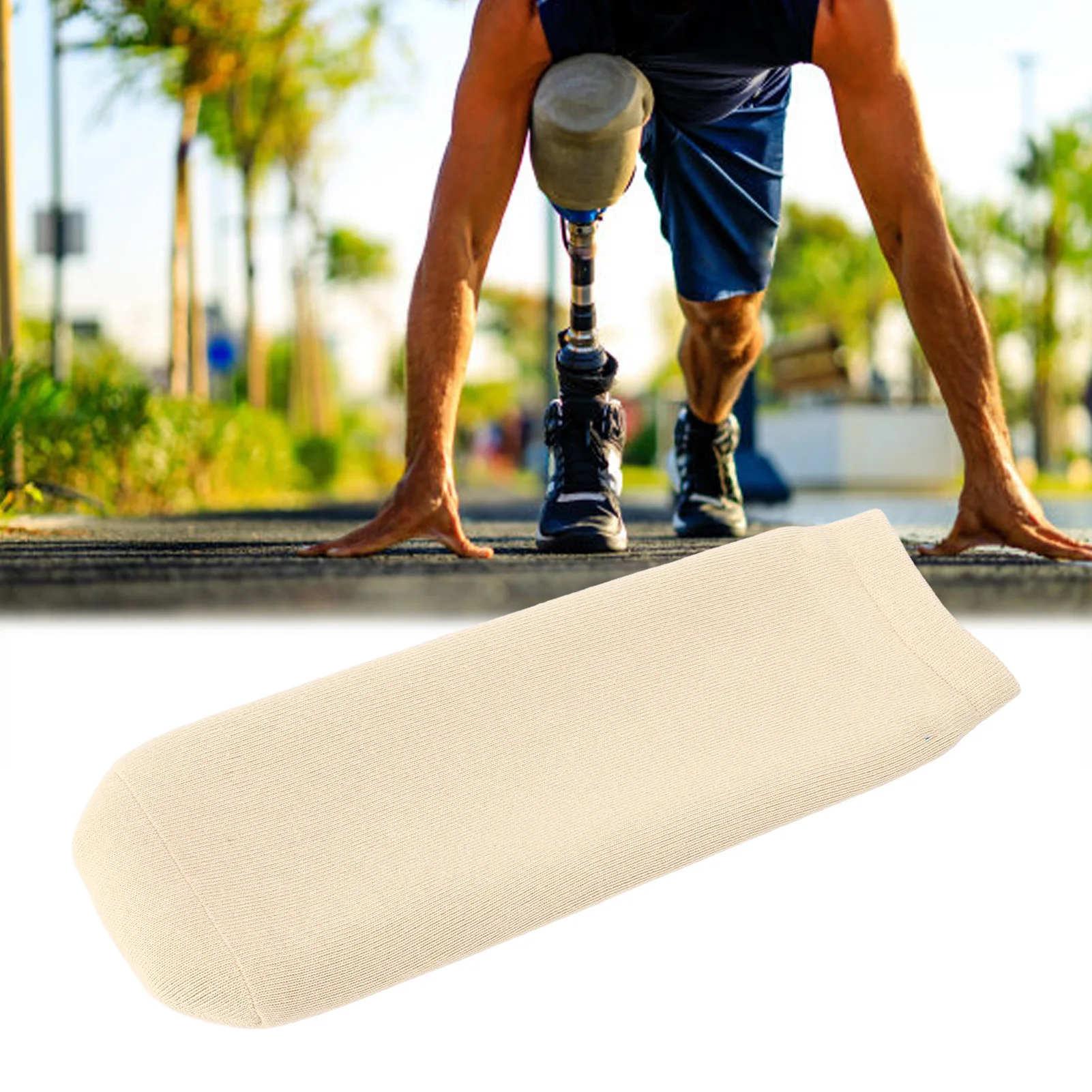 Prosthetic Stump Shrinker Below Knee High Elasticity Thickened Gel Prosthetic Sleeve for Amputees Leg Prosthetic Stump Shrinker