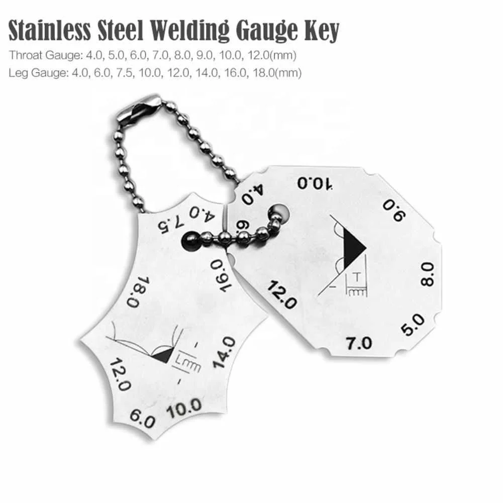 Stainless Steel Welding Gauge Key Tee Joint Welding Gauge Throat Depth Leg Length Gauge Ruler Welder Inspection Ruler