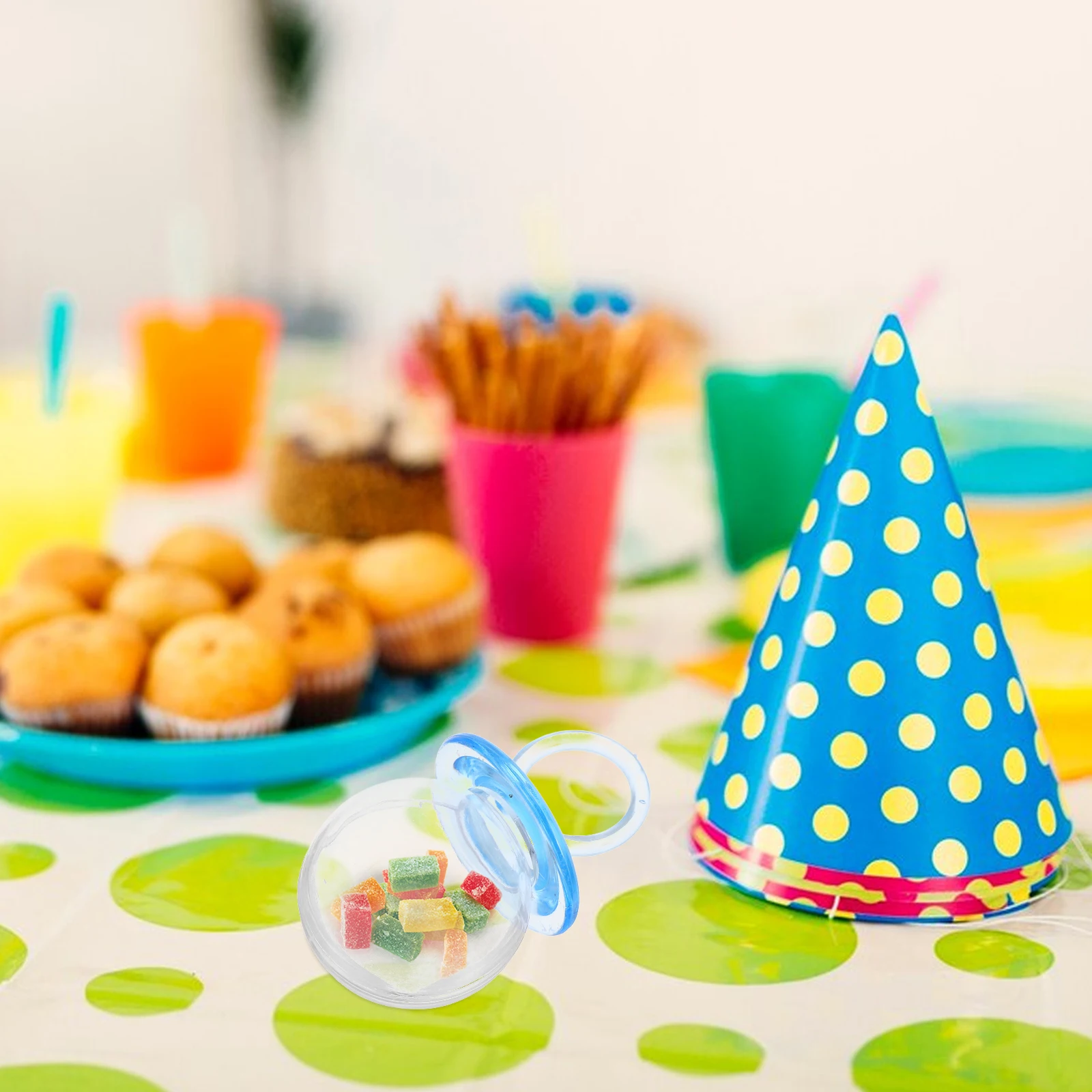 

20Pcs Clear Pacifier Candy Boxes Mini Favor Containers for Shower Treats Party Decorations Small Sweets Storage