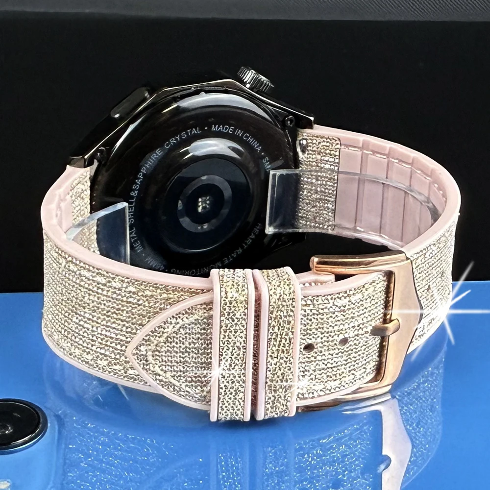 2pcs for samsung galaxy watch 7 6 5 4 44mm 40mm band + Tempered glass screen protector case galaxy watch 7 bling strap Bumper