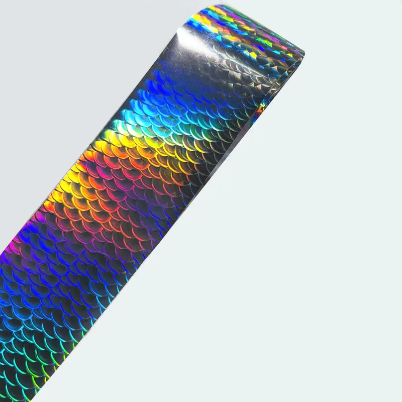 120m Fish Scale Laser Nail Foils for Metal Transfer Paper Laser Manicure Chameleon Wraps Auroral Nail Decorations