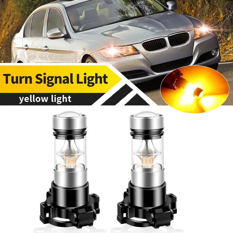 

2 шт. светодиодные лампы PY24W для BMW 3-й серии E90 LCI, литая модель с галогенными капсульными фарами 2009-2011, передняя лампа указателя поворота