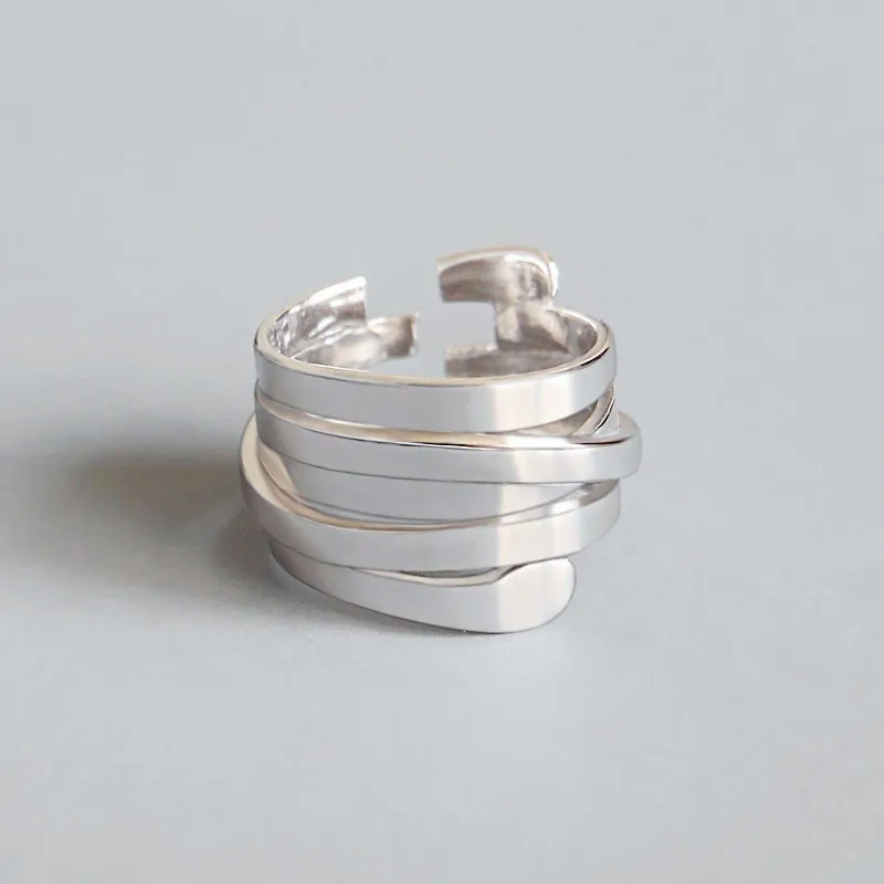 Women's Minimalist Handmade 925 Sterling Silver Big Stone Ring