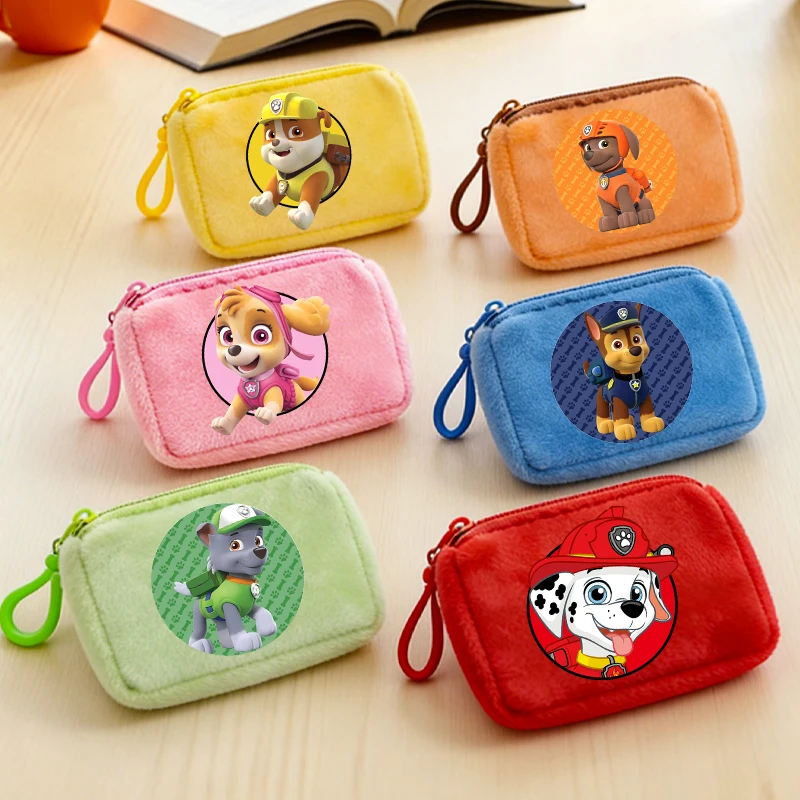 

Paws Patrol Kid Plushd Coin Purse Cute Anime Party Game Gift Boy Girl Portable Portable Wallet Key Bankcard Zipper Pure Mini Bag