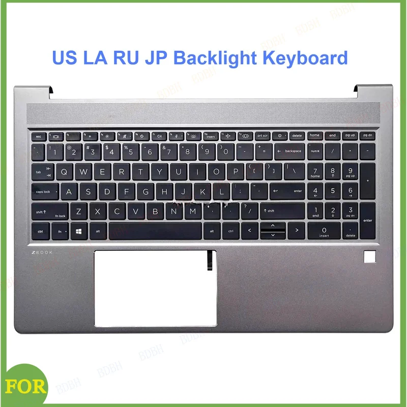 

Новый чехол для ноутбука HP Zbook 15 Power G7 G8 G9 G10 XW5 с клавиатурой US/LA/RU/JP, палмрестом и верхней крышкой с подсветкой M26110-001