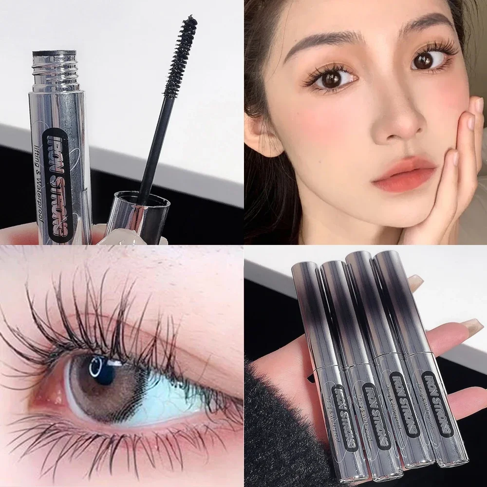 4D Silk Fiber Ultra-Fine Eyelashes Long Mascara Waterproof Curling Mascara Volume Extension Black Mascara Female Cosmetic Makeup